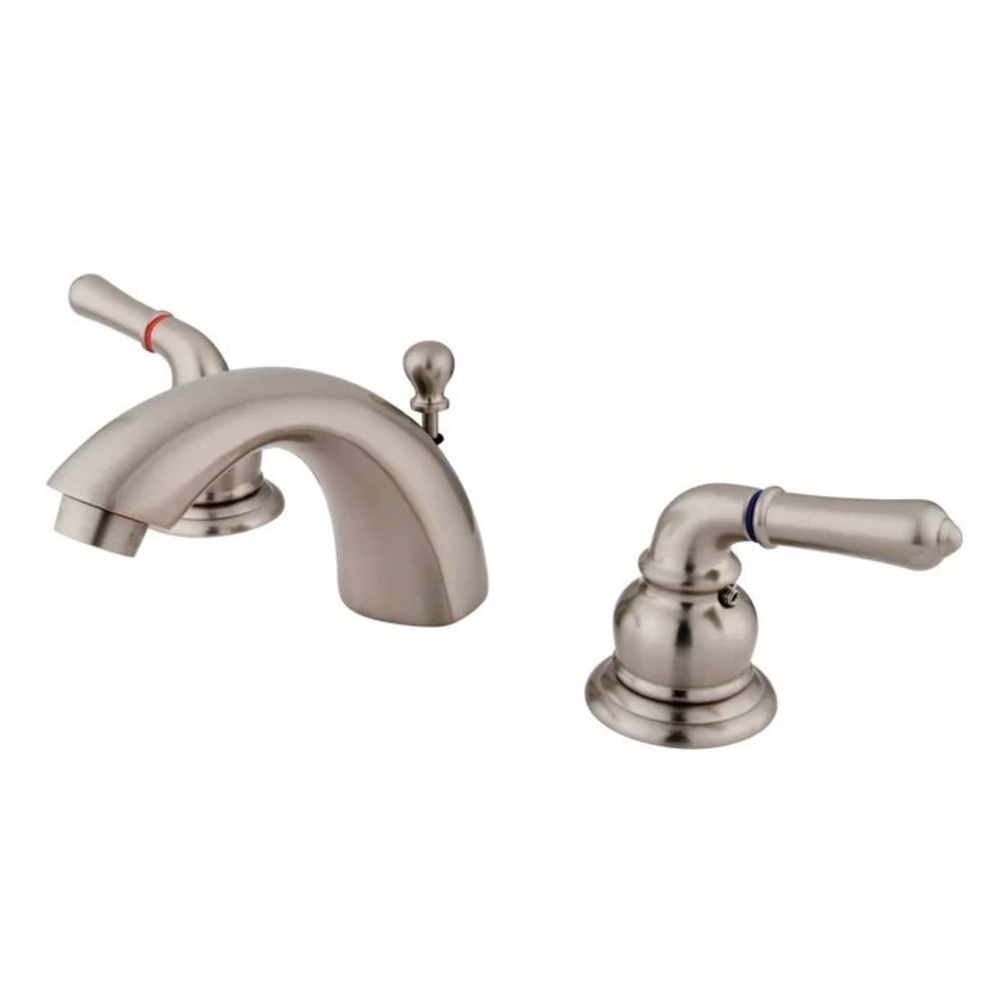 Kingston Brass KS295 Naples 1.2 GPM Mini-Widespread Bathroom - Brushed Nickel -